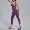 New arrival: solid color reversible jacquard compression yoga set - workout, running, and fitness two-piece outfit