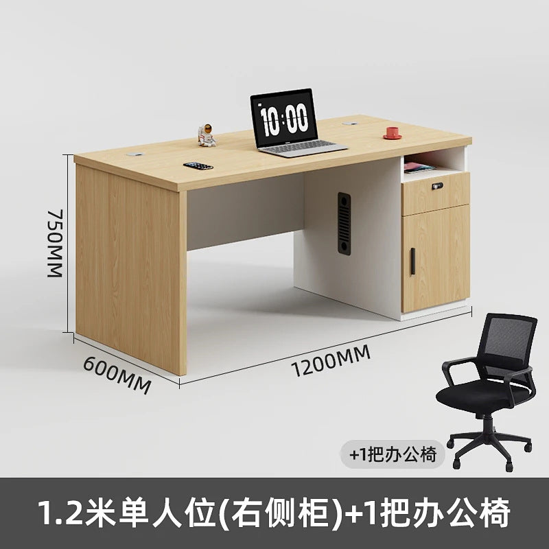 Office desk computer desk minimalist modern office employee single desk chair combination furniture manager's desk small employee workstation