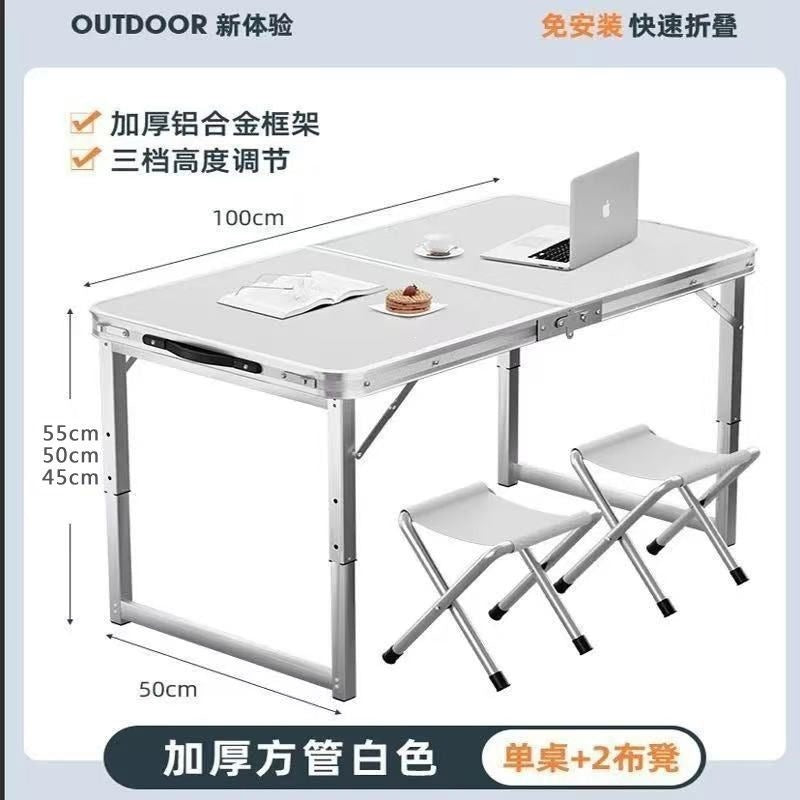 Outdoor foldable table night market stall casual table for home foldable dining table and chair portable street stall rectangular table