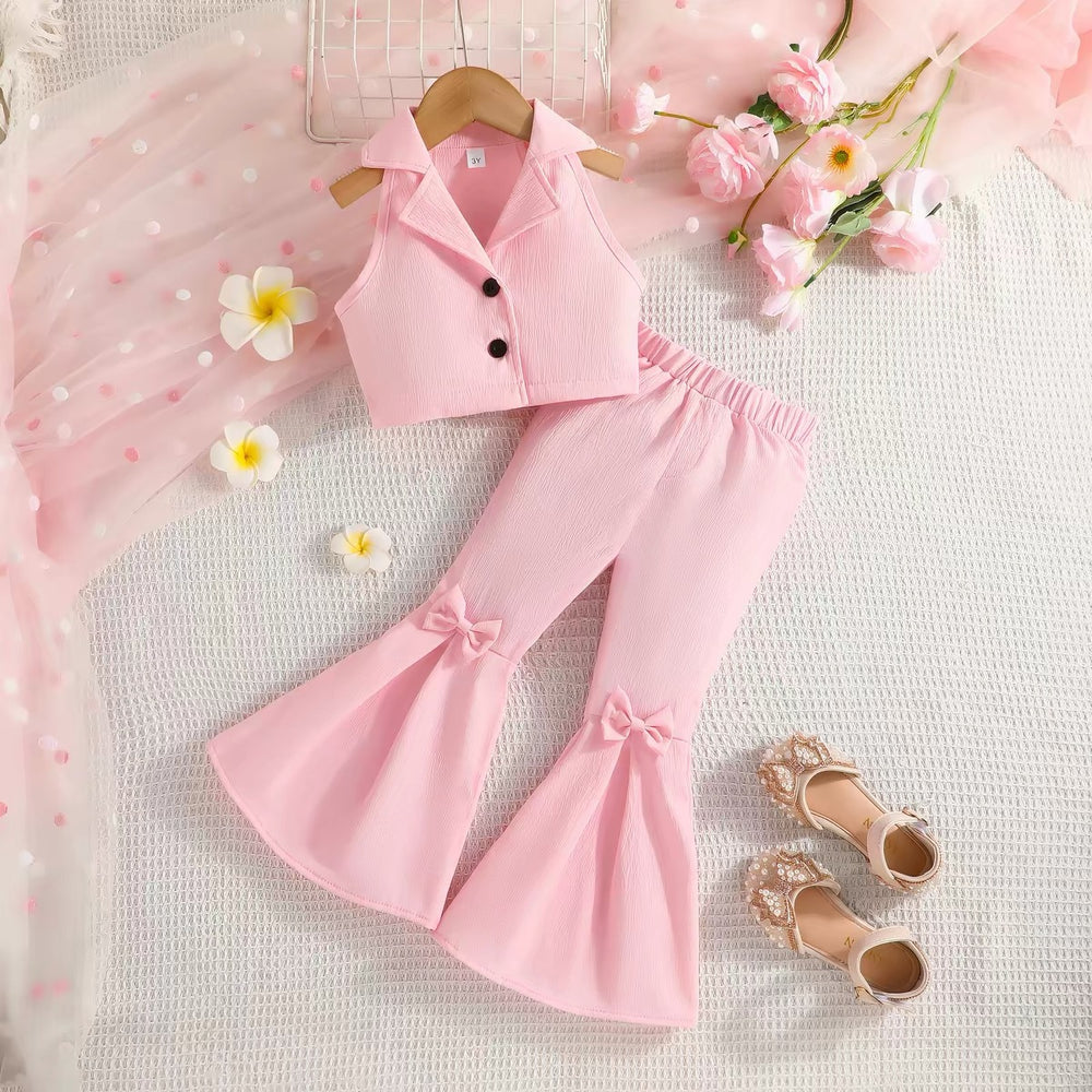 girls' short sleeve suit  summer new style