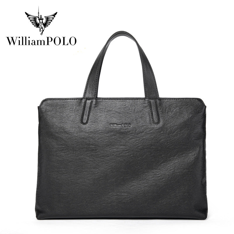 Emperor Paul briefcase men's genuine leather handbag first layer cowhide computer bag shoulder messenger bag wholesale