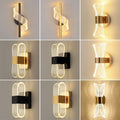 minimalist modern bedside lamp creative bedroom living room nordic led ultra-bright aisle background wall light