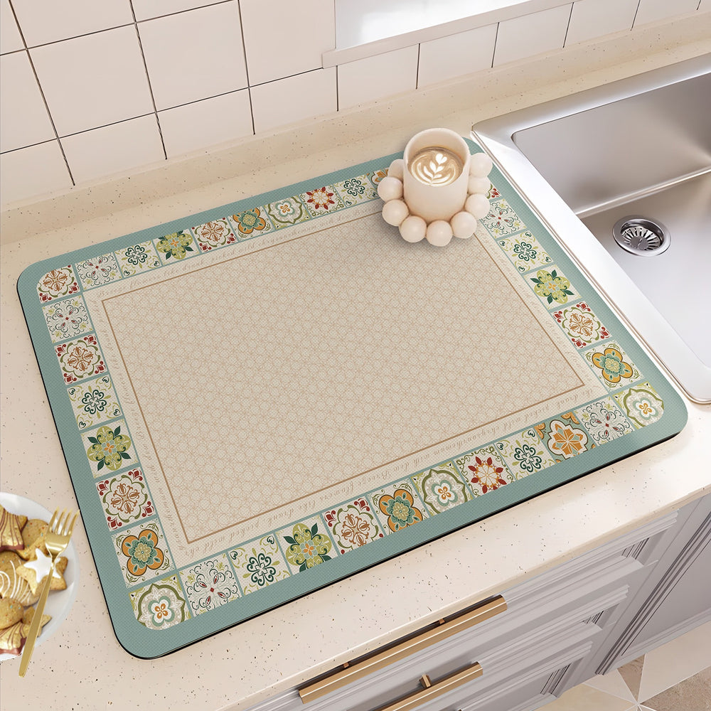 american diatom mud table mat for home insulation mat countertop absorbent mat kitchen drain mat bowl and plate water control mat