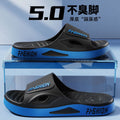 Men's summer sports slippers: new trendy outdoor beach, home, and bath thick-soled one-strap sandals