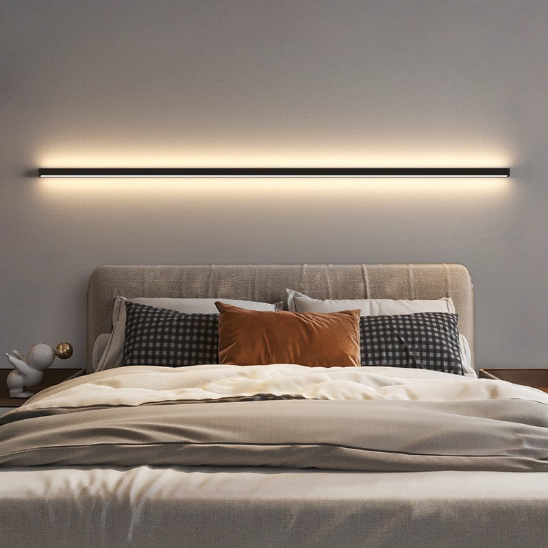 Long led wall sconce - minimalist modern linear design for hallways, balconies, stairwells, bedrooms, bedside tables, living room background walls