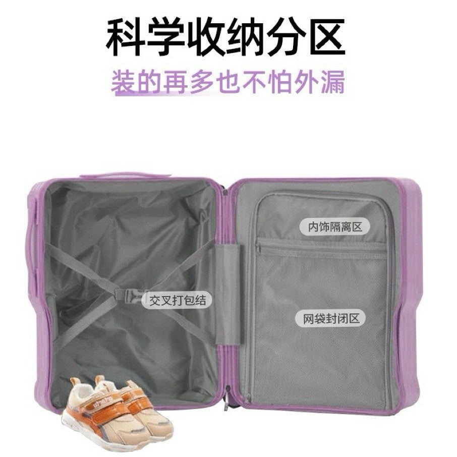 New children's cycling case 6 wheels universal wheel small fresh suitcase can sit trolley case women's suitcase men's customization