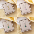 Titanium steel necklace women's hot style accessible luxury four-leaf clover pendant high-end niche style easiest for match flower clavicle chain jewelry wholesale