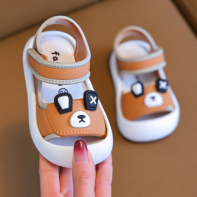 Kids' sandals: new summer korean style, soft sole, non-slip, waterproof first walker sandals for boys and girls aged 2-3 years
