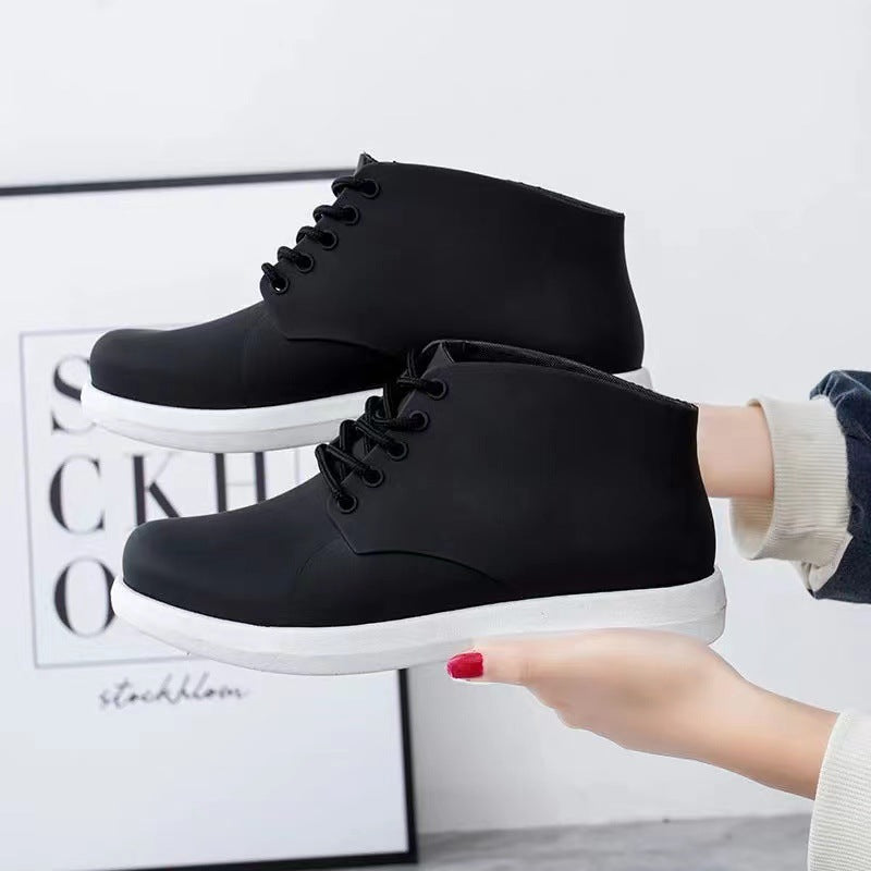 New arrivalfashion short rain boots women's outdoor non-slipeasiest for match rubber shoes all year round water boots low-top waterproofboots wholesale