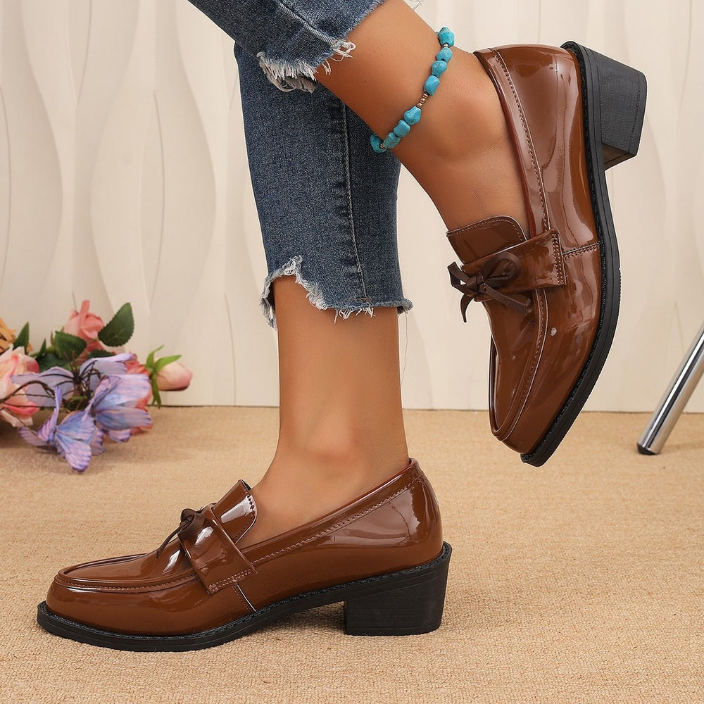 plus size loafers women's spring and summer new arrivalbows mary jane flatselegantcasual small leather shoes wholesale