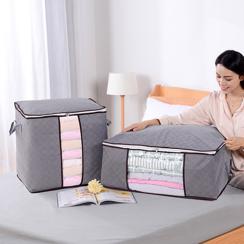Storage bag Large capacity finishing bag Quilt clothes moving packing bag Non-woven folding quilt storage bag