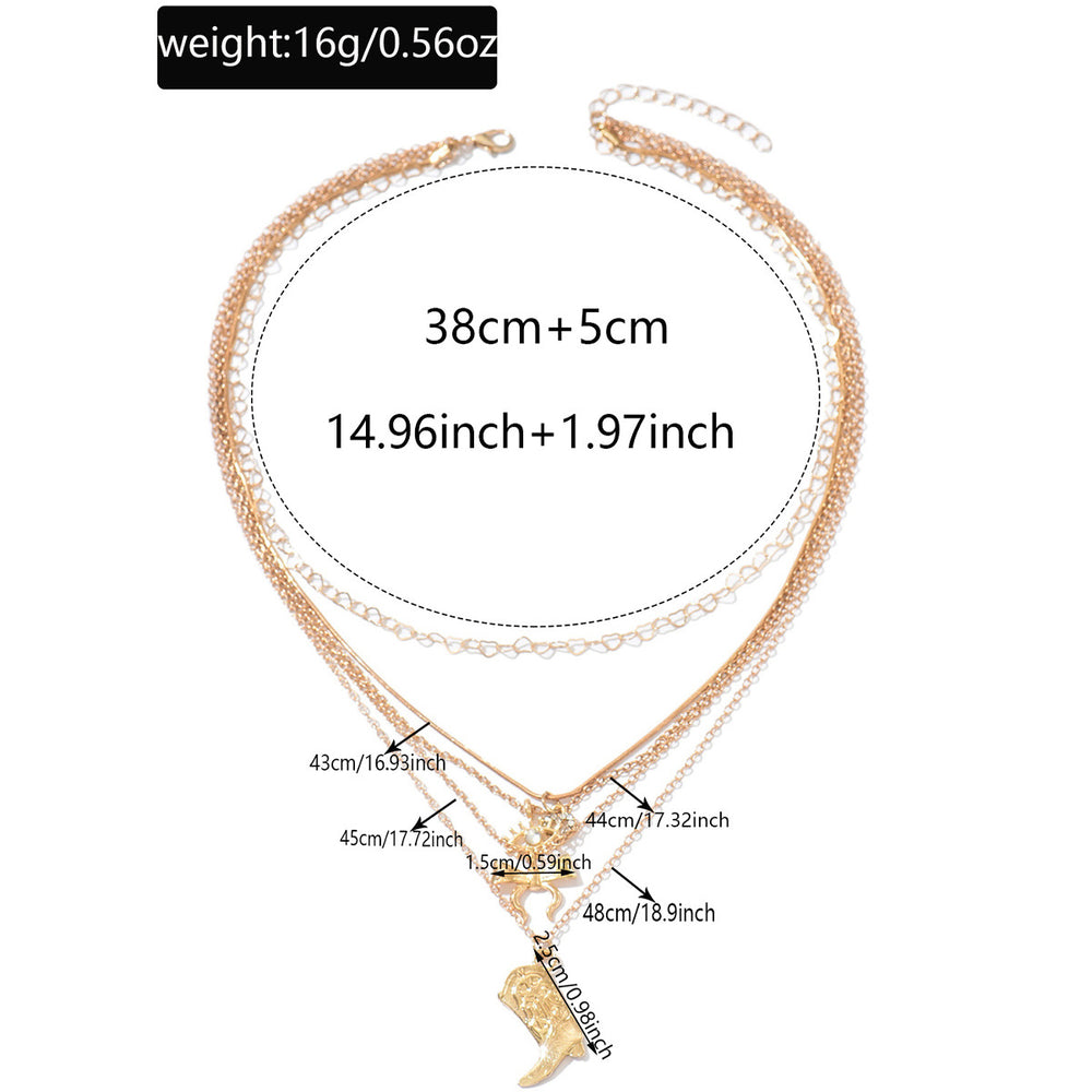 Wholesale heart-shaped bow necklace - european & american cross-border trendy jewelry - evil eye diamond-studded layered choker
