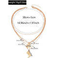 Wholesale heart-shaped bow necklace - european & american cross-border trendy jewelry - evil eye diamond-studded layered choker