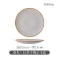 Ashes - 10inch clay shallow plate
