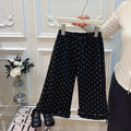 Pre-order: girls' fleece-lined, extra-thick, trendy autumn/winter pants for girls ages 6-12. casual, korean-style, stylish children's clothing