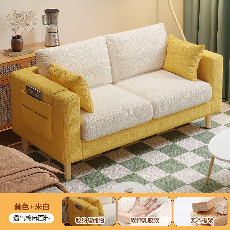 new arrival fabric sofa living room single tofu block casual modern rental room double small apartment sofa chair