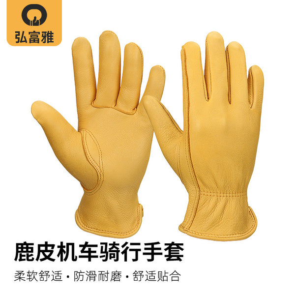 Spot deerskin riding gloves knight locomotive gloves men and women four seasons casual commuting retro motorcycle gloves