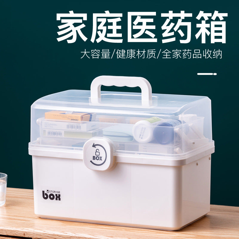 Medical box, family, student dormitory, large-capacity storage box, small medicine, drug storage box, small household medicine box.