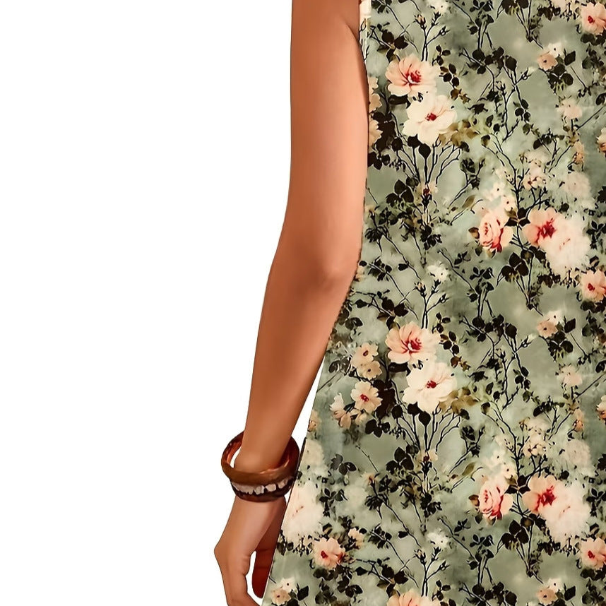 wholesale women's short-sleeved dresses, fashionable women's dresses for spring, summer, and autumn, new cross-border printed designs