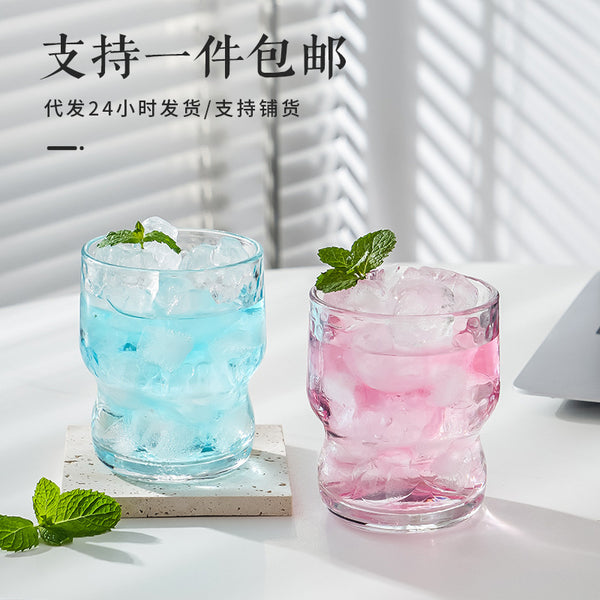 Water cup summer high value glass ins wind and summer cool cup creative coffee cup drink fruit tea drink milk tea cup