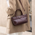Cowhide bag for women 2024fall and winternew arrivalretrowork clothing one-shoulder cross-body women's bag vegetable basket bag genuine leather satchel bag