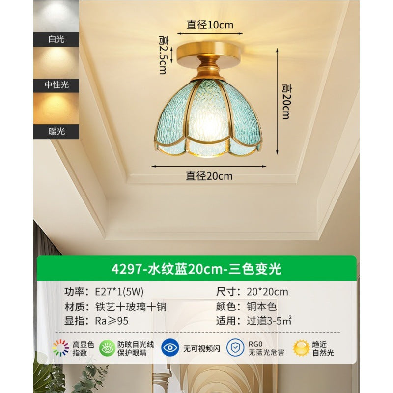 Huiyuan Entrance Light Aisle Light Luxury Retro Corridor Ceiling Light Home Light Medieval Balcony Lighting E