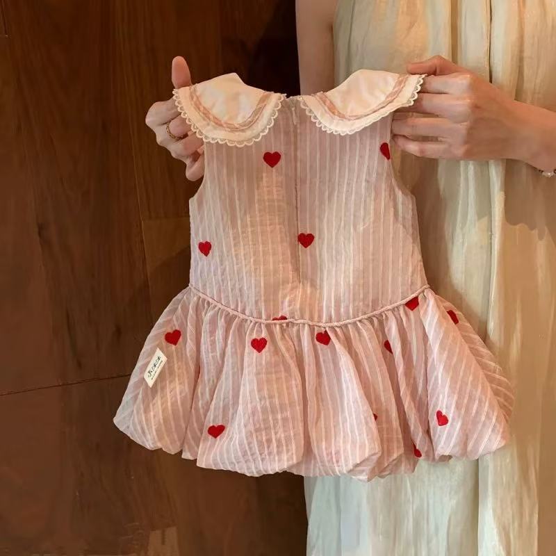 New korean style cute little girl's tutu dress, sleeveless summer dress for girls, stylish children's dress