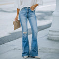 Xintang jeans women's new arrival hot-selling fashionelegantwork clothing micro-flare pants washed stretch jeans