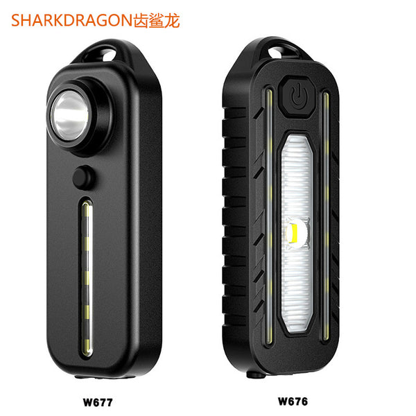 Cross-border new bicycle tail light Type-C charging outdoor portable with pen holder patrol safety warning light