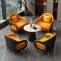 Luxury casual office hotel lobby reception area negotiation table and chair set, sales office lounge area reception sofa combination