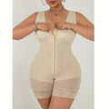 new arrival cross-border body shaping jumpsuit body shaping three-breasted zipper tummy control corset 260g hard mesh