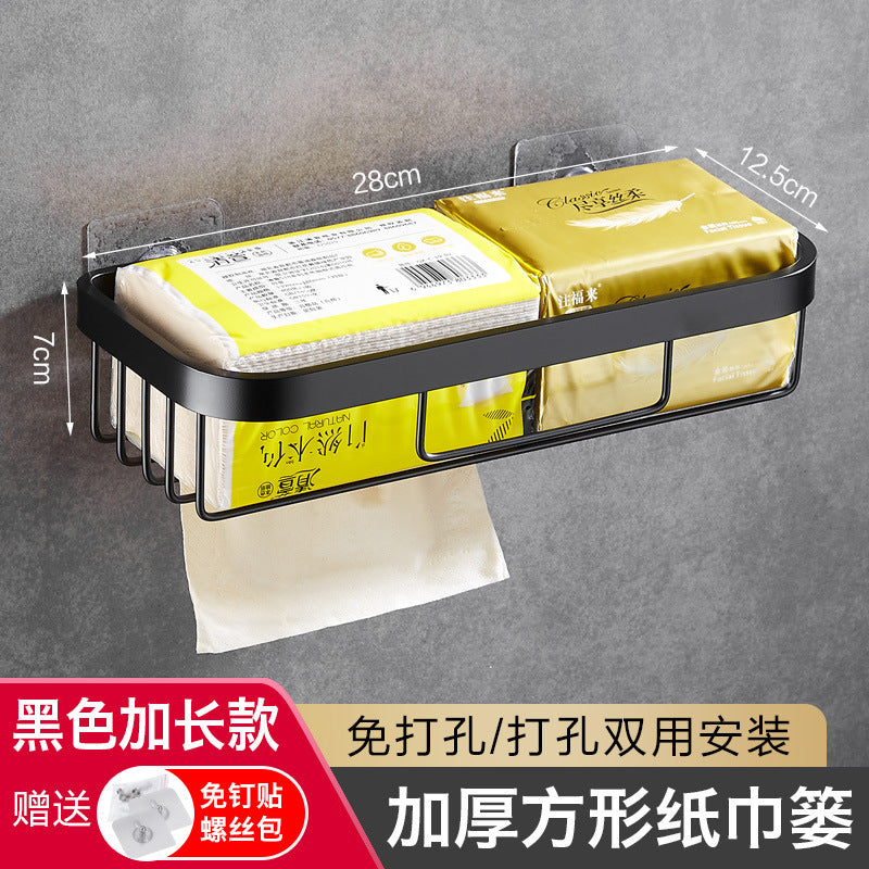 No punching toilet tissue box toilet toilet toilet paper roll paper toilet paper toilet paper storage wall-mounted rack