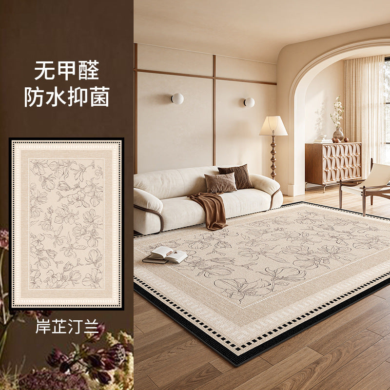 Carpet living room french medieval style no-wash and wipeable classy quiet luxury bedroom carpet floor mat large area full coverage for home