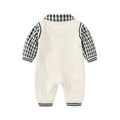 Baby autumn clothes preppy style gentleman baby romper long sleeve infant spring outfit bodysuit korean style newborn