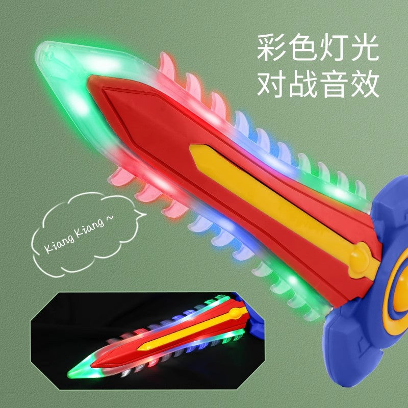 Kids' light-up sword - flashing king's blade, electric sound effects, realistic simulation, little boy's laser greatsword weapon toy