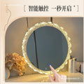 Sunflower popular desktop makeup mirror acrylic dressing mirror bedroom led light dressing table luminous light rotate mirror