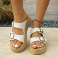 Plus size women's wedge flip-flops -  summer new arrival - stylish outdoor wear, perfect with skirts, non-slip slides