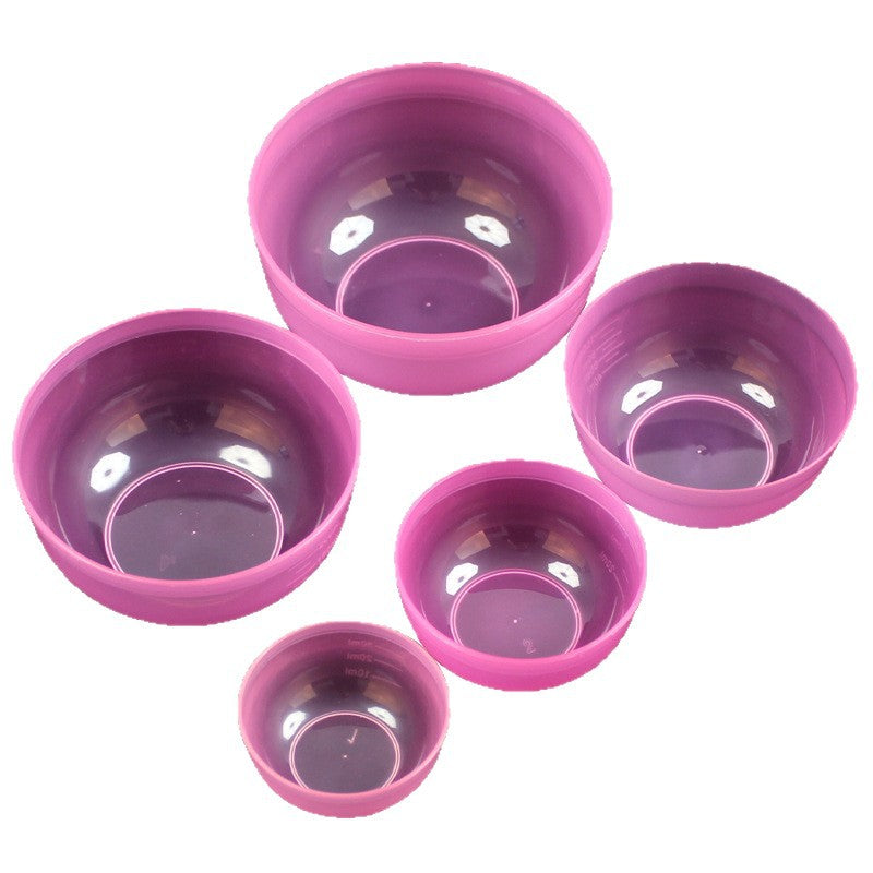 Beauty salon mask bowl no. 1 2#3#4#5 individually packaged plastic bowl 5 specifications suit beauty tool bowl