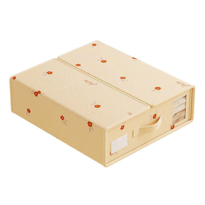 Cross-border small safflower quilt cover, bed sheet four-piece storage box, bedding wardrobe, quilt cover, finishing box, bedroom storage storage