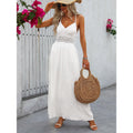 Women's lace halter backless v-neck bodycon dress, perfect for vacation, fresh and stylish summer wear