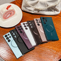 Suitable for samsung s25ultra liquid metal paint magnetic phone case s26 lens film anti-fall simple soft case a57