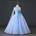 Girls' evening gown - high-end long formal dress for little girls, perfect for banquets, piano recitals, and children's fashion shows. cross-border e-commerce style
