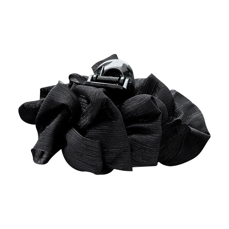 Mesh pleated gripper for women 2026new arrival full back hairpin shark clip beautiful high-end hair gripper headwear