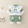Winter new year's day clothes for infants and young children, outings for boys and girls, hundred days, one year old, full month onesie, chinese style new year's greetings clothes