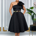 Q119 cross-border   independent station fashion women's solid color sexy dress foreign trade dress