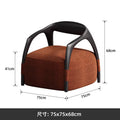 Nordic single sofa chair modern living room tech fabric leisure chair designer chair balcony japanese style solid wood sofa