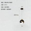 Italian minimalist double-head bedside pendant light, luxury black gold crystal dining room bar hotel project customizable suspension lamp