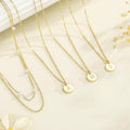 fashion popular golden multi-layer 26 letter necklace fashion coin pendant necklace eleganceelegant jewelry for women