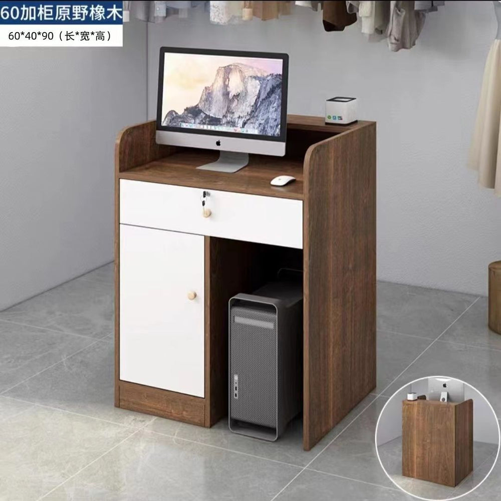 Minimalist modern bar counter/reception desk - small counter for beauty salons, clothing stores, and reception areas