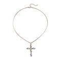 Wholesale cross necklaces: european and american ins style minimalist design, diamond-accented necklace, fashionable and versatile, popular clavicle chain for women